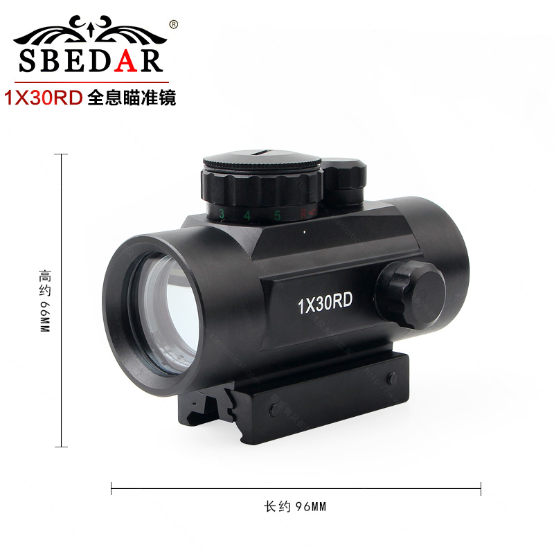 中性RD1x30全息内红点宽窄一体夹子隐形瞄准镜