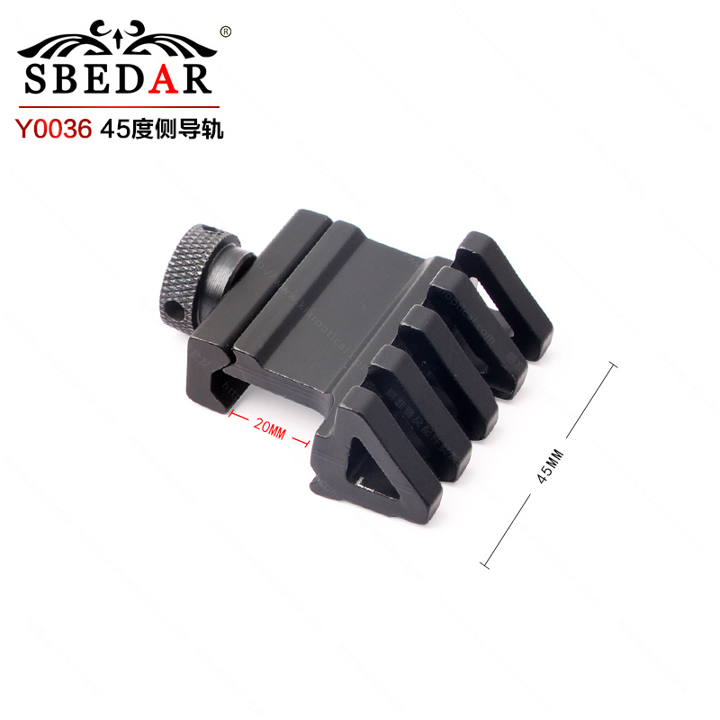 导轨转换45度导轨燕尾槽瞄准镜座支架 Y0036侧导轨