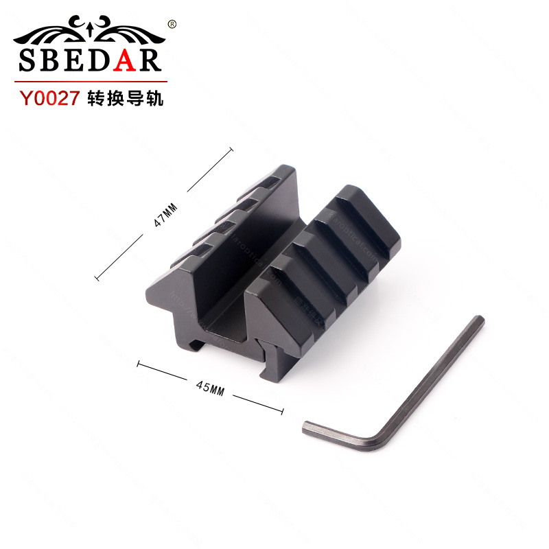Y0027侧鱼骨轨道座 增高转换45度导轨