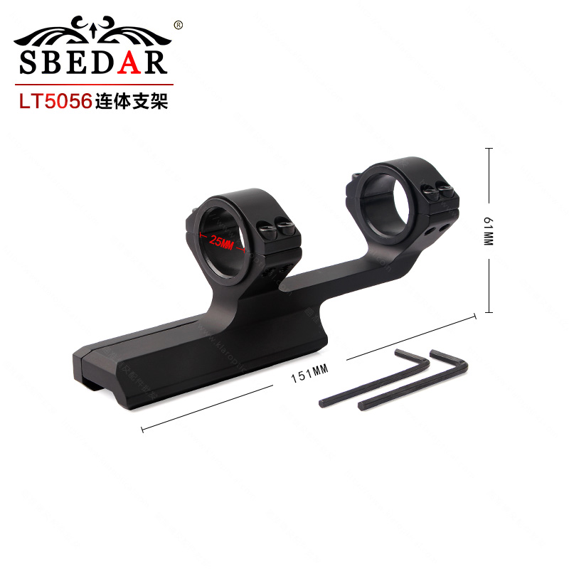 LTS5056 30转25连体后延双钉20mm卡口瞄准镜连体夹具