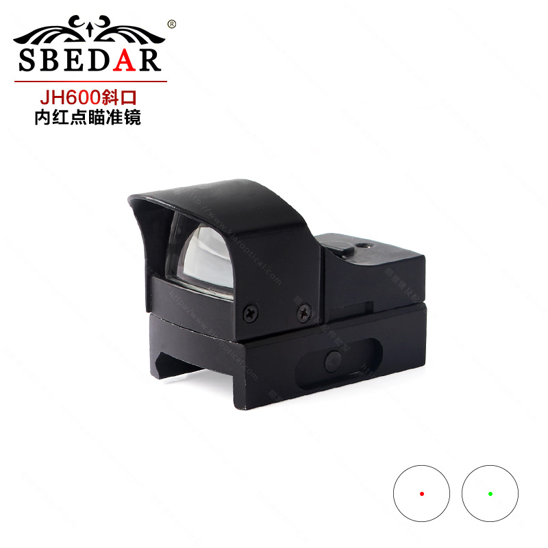 JH600手动内红点全息瞄准镜 袖珍内红绿点狙击隐形瞄准器