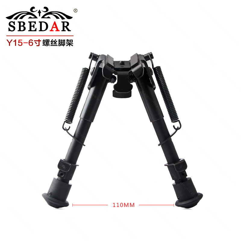 88国狙螺丝接头金属伸缩两脚脚架 Y15-6寸两脚架