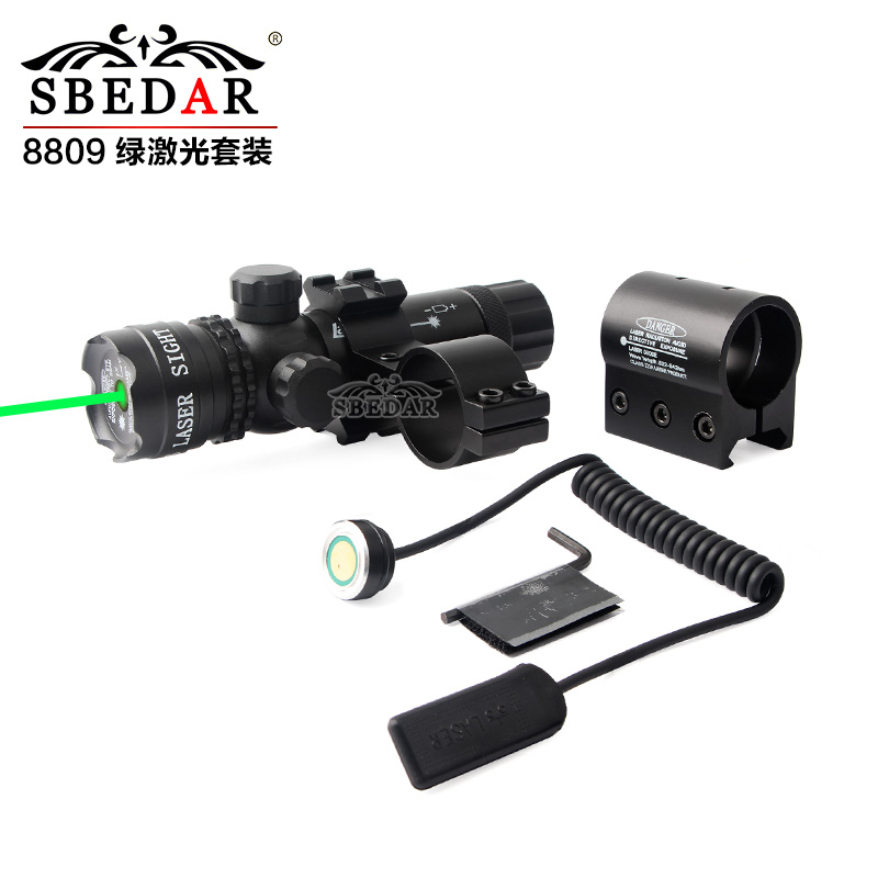 按钮版绿激光昼夜绿外线瞄准校准器 8809绿激光狙击校瞄仪