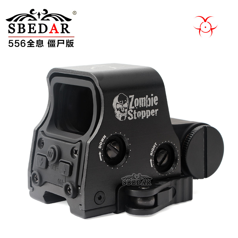 僵尸版快拆556内红绿点全息瞄准镜 狙击瞄准器