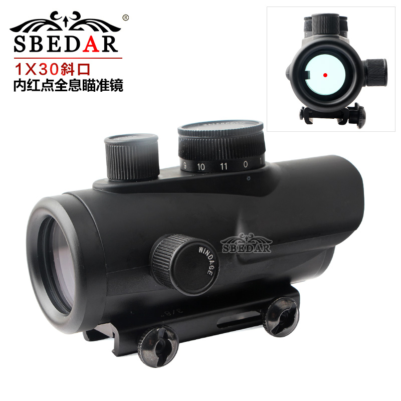 斜口1X30内红绿点全息瞄准镜