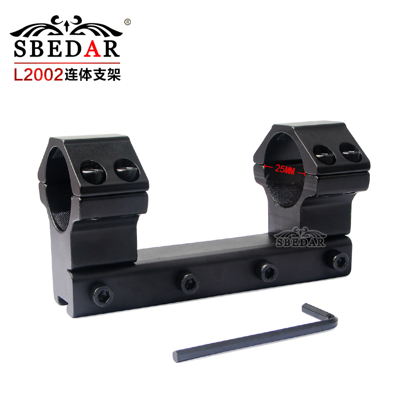 瞄准镜25.4连体高窄带导轨战术夹具支架 L2002方顶连体高窄导轨夹具