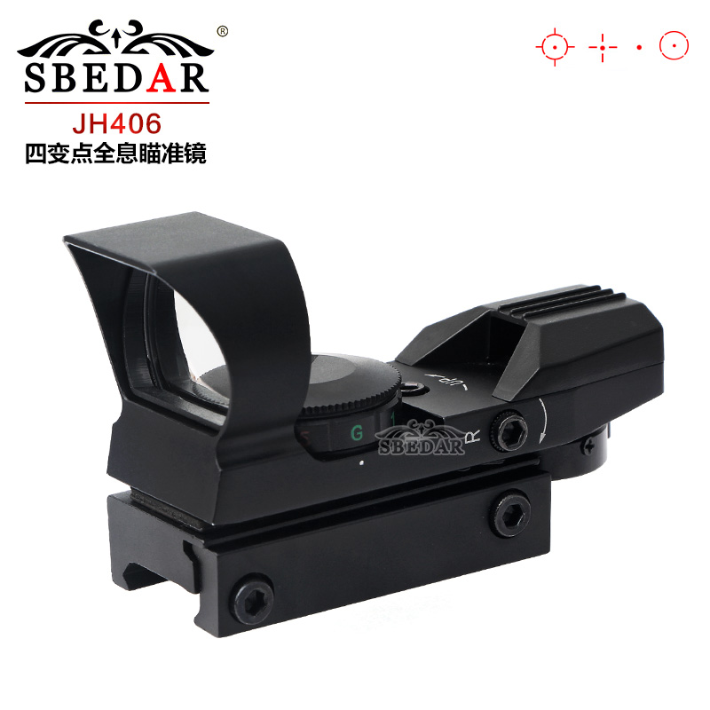 JH406斜口影响内红绿点瞄准器 狙击全息瞄准镜