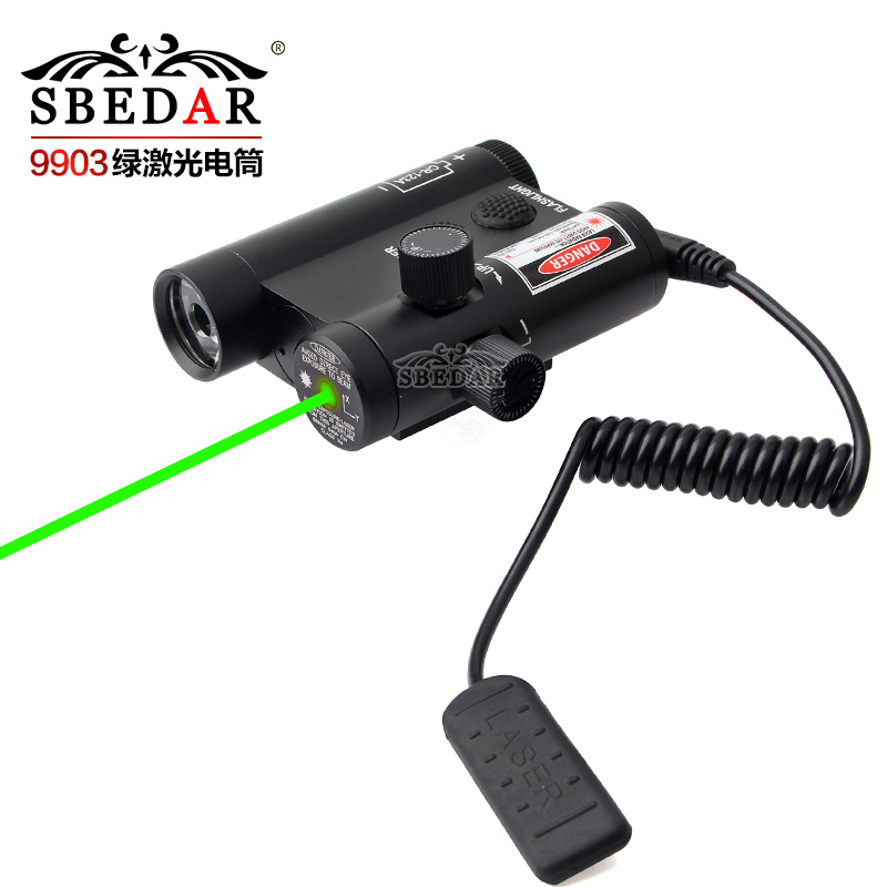 9903绿激光LED白光强光战术手电