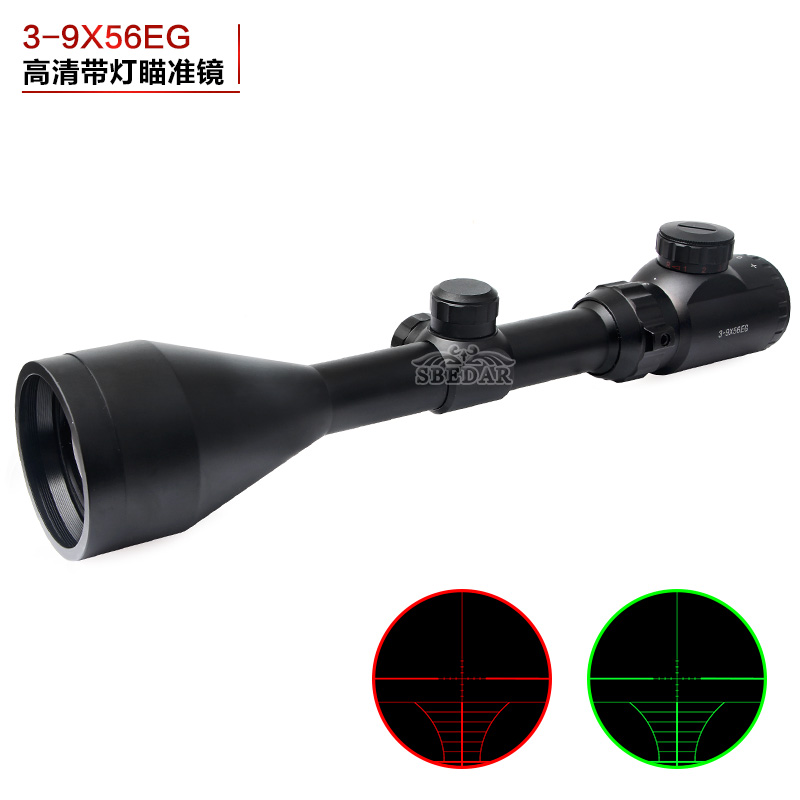 大口径3-9X56EG十线船型红绿光学狙击瞄准镜