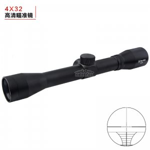 跨境热卖4x32长款高清高倍抗震狙击瞄准镜