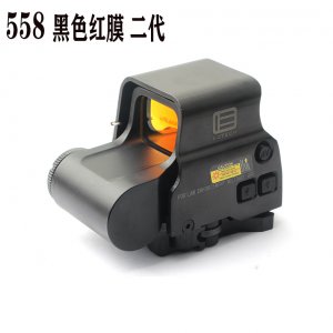 新款558黑色二代虹膜内红点全息瞄准镜